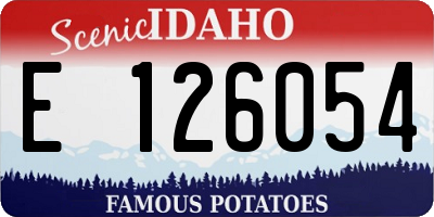 ID license plate E126054