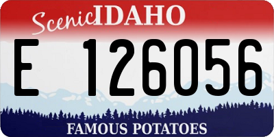 ID license plate E126056