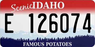 ID license plate E126074