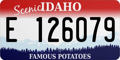 ID license plate E126079
