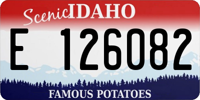 ID license plate E126082