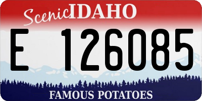 ID license plate E126085