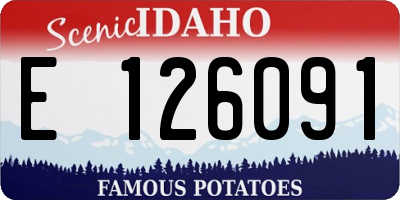 ID license plate E126091
