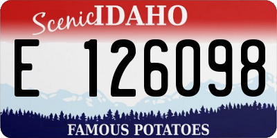 ID license plate E126098
