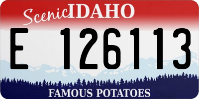ID license plate E126113