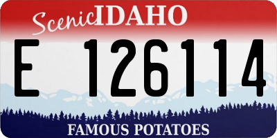 ID license plate E126114