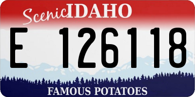 ID license plate E126118
