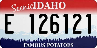 ID license plate E126121