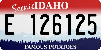 ID license plate E126125