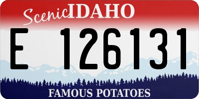 ID license plate E126131