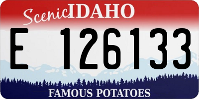ID license plate E126133