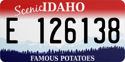 ID license plate E126138