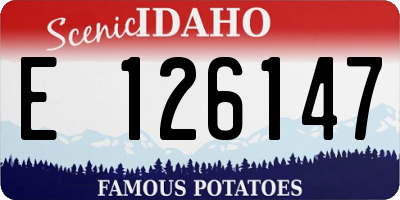 ID license plate E126147