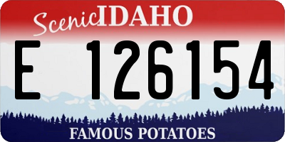ID license plate E126154