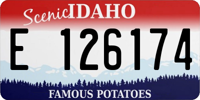 ID license plate E126174