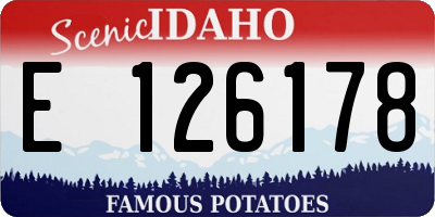ID license plate E126178
