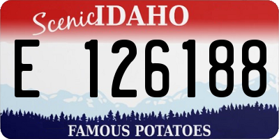 ID license plate E126188