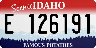 ID license plate E126191