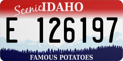 ID license plate E126197
