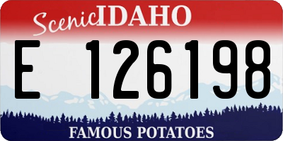 ID license plate E126198