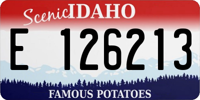 ID license plate E126213