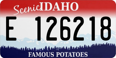 ID license plate E126218