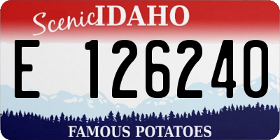 ID license plate E126240