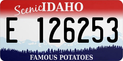 ID license plate E126253