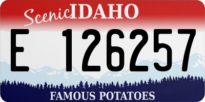 ID license plate E126257