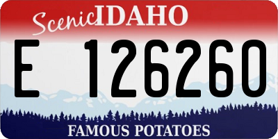 ID license plate E126260