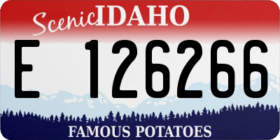 ID license plate E126266