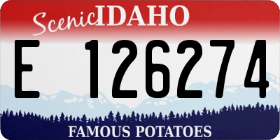 ID license plate E126274