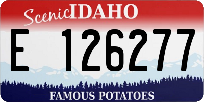 ID license plate E126277