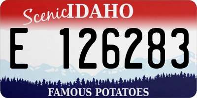 ID license plate E126283