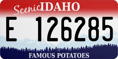 ID license plate E126285