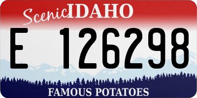 ID license plate E126298