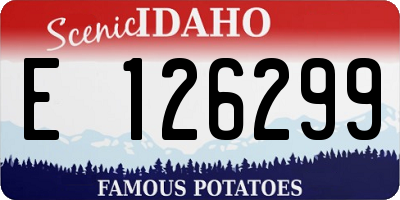 ID license plate E126299