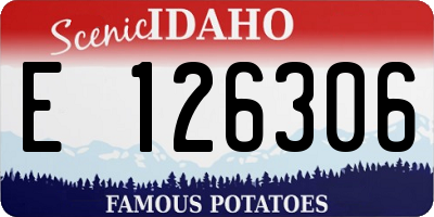 ID license plate E126306