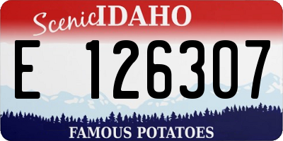 ID license plate E126307