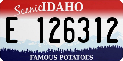 ID license plate E126312