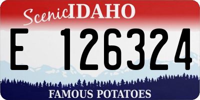 ID license plate E126324