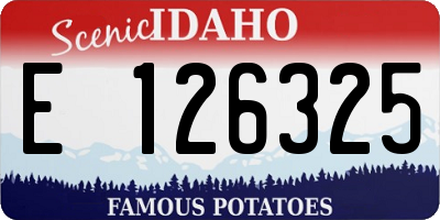 ID license plate E126325