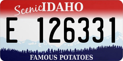 ID license plate E126331