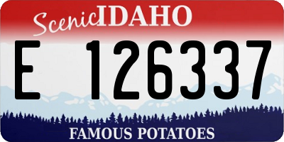 ID license plate E126337