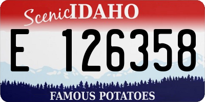 ID license plate E126358