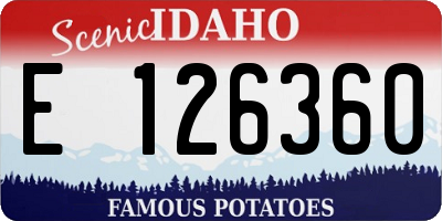 ID license plate E126360