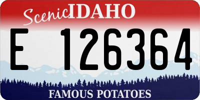 ID license plate E126364