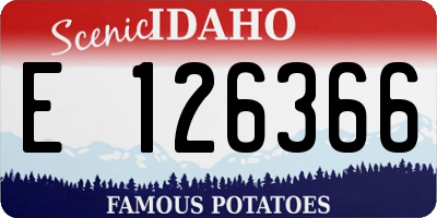 ID license plate E126366