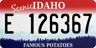 ID license plate E126367