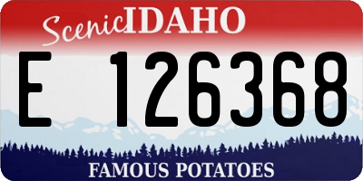 ID license plate E126368